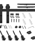 Sliding Barn Door Hardware Kit With Soft Close For 5 To 10 Ft Doors, Ultra Quiet And Smooth Operation, Invisible Track Design parts