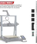 Linear Rail Guide Kit For Neptune 3 MAX And Neptune 4 MAX Upgrade shown with rail and brackets
