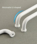 Five Pack White Modern Cabinet Pulls Drawer Handles With Three And Three Quarters Inch Hole Centers 96mm Aluminum Alloy