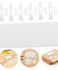 Vertical Blind Repair Kit 1 Set With Replacement Stems And Gears White For Smooth Operation No Hassle Easy Install Quick Fix Of Damaged Vertical Blind Components For Home And Office Use displayed on a wooden surface.