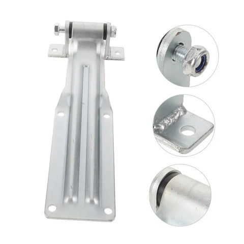 Beefy Heavy Duty Cargo Truck Door Hinge For Utility Trailers And Dump Trucks With Anticorrosion Iron Build Easy Install High Strength Rugged Rear Door Hinge For Box Trucks RVs Trailers And Fleet Maintenance, silver metal hinge