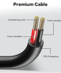 Close-up of coarsening core and TPE protection of 3 Prong AC Power Cord Charger For Power 1000 V2 DYM1000V2L Portable Power Station