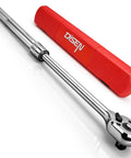 Three Quarter Inch Extendable Drive Ratchet With Twenty Four Tooth Gear And Fifteen Degree Sweep Quick Release Reversible Ratcheting