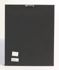 Back view of 11x14 Golf Ball Display Case Shadow Box Frame in black with wall mount hardware, holds 25 logo balls.