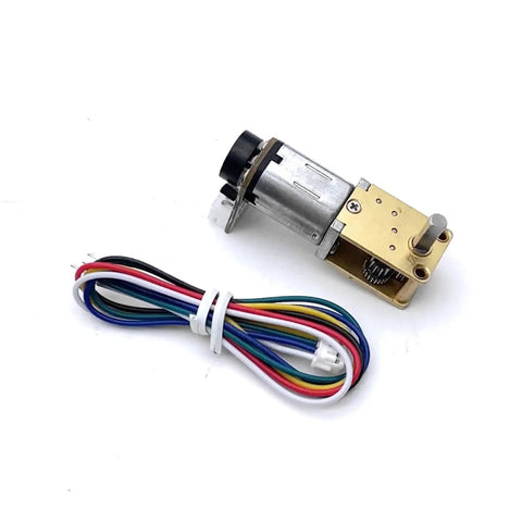 High Performance Gw12-N20 Micro Gear Motor With Abrupt Encoder Output For Robotic Arms And Automation Projects featuring 3 or 6V operation.