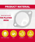 2 Pack Heavy Duty Exhaust Manifold Gasket 3 Inch 2 Bolt Flange Replacement Universal Fit For Cars And Trucks High Heat Resistant Rock Solid Engine Seal Zero Blowouts made from tin plated iron.