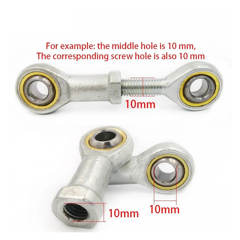 Workhorse Metric Male Left And Female Right Thread Rod End Bearings With Self Aligning Swivel Design visible, showing 10mm holes.