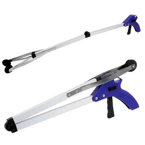 32 Inch Extra Long Reacher Grabber With Folding Design, Heavy Duty Mobility Arm Extender, Ergonomic Trigger Handle With Lock Mode, Elderly Friendly, Durable Gripper Tool For Household Reach, Trash Pickup And Reaching Hard To Access Items
