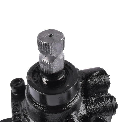 Close-up of Power Steering Gear Box For Classic GM Muscle Cars Camaro Chevelle El Camino Firebird GTO Monte Carlo 1964 To 1976 With Two And A Half Turns Lock To Lock Performance Assembly Direct Fit And Rebuildable, showing gear mechanism.