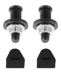 Rock Solid Black Tailgate Striker Bolt With Bushing Replacement Kit Prevents Pickup Truck Gate Rattle And Loose Movement Stops Jiggling Noises Keeps Rear Latch Locked Tight Securely Fits Various Makes Models Light Duty Vehicles Easy Install, black steel set