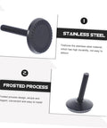 Heavy Duty Adjustable Furniture Levelers With Swivel Base For Tables And Cabinets Foolproof Install Silent Nonskid Stainless Steel Legs For Office And Home Workspaces, close-up view of stainless steel leveler.