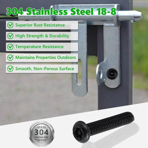 Heavy Duty M8 Security Screws With Sleek Black Oxide Coating And Rock Solid 304 Stainless Steel For Auto Builds And Outdoor Projects Includes 20 Anti Theft Bolts With Zero Hassle Socket Drive with a focus on rust resistance and durability.