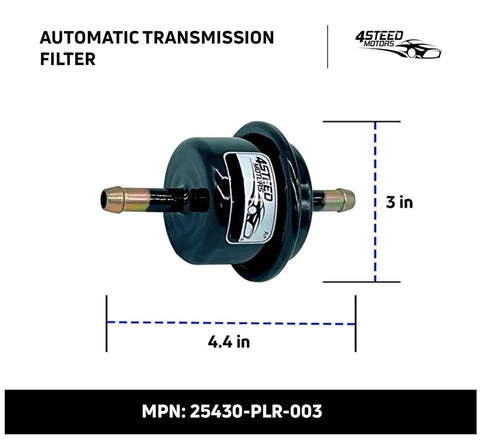 Plug And Play ATF Automatic Transmission Filter Replacement 25430PLR003 0440382, 3x4.4 inch size, for Honda Acura models