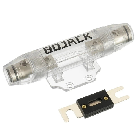 ANL Fuse Holder With 125 Amp Fuse For Inline Install Fits 0, 2, Or 4 AWG Auto Wiring, Clear Cover Lets You See The Fuse At A Glance, Built For A Solid, Secure Power Connection. Clear ANL fuse holder with 125A fuse and mounting base