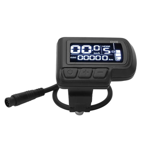 LCD Electric Bike Display Meter With SixPin Wire And Light Connector For 22.2mm Handlebar Compatible With 24V 36V 48V 60V Ebikes Clear High Contrast Readout Premium ABS Panel Lightweight And Durable