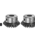 Bevel Gear Set 2 Pack 1M 20 Teeth 10mm Shaft Hole 1 To 1 Ratio 1.5 Module 90 Degree Steering Gear Made From 45 Steel