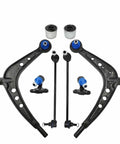 BMW Front Control Arm Kit 8 Piece With Ball Joints, Sway Bar Links And Bushings For 2001 2005 325Xi 330Xi