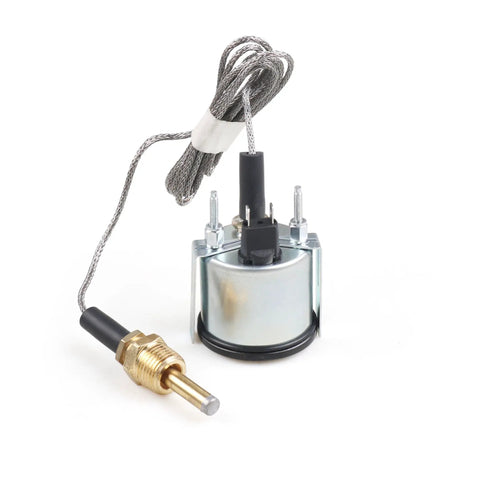 2 Inch Dual Scale Water Temperature Gauge With Yellow Backlight Mechanical Pointer Dial 52mm Car Thermometer 12V Sensor NPT Half Inch 1.8m Wiring