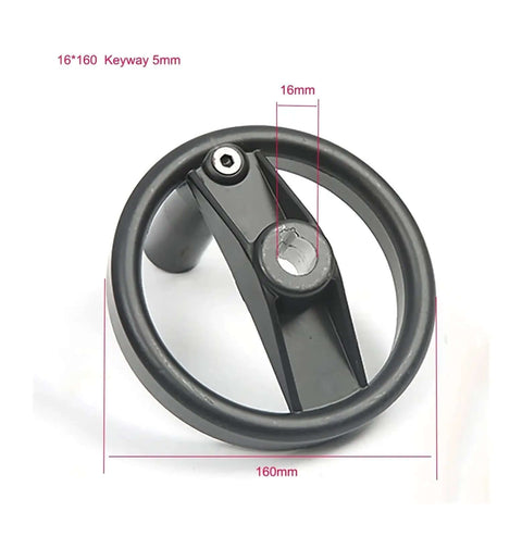 Solid Aluminum Alloy Handwheel With Foldable Handle 100 200 Mm Double Spoked Design For Milling Machine And Lathe