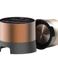 Professional 58mm Coffee Tamper And Espresso Grounds Distributor Leveler Kit For Home Baristas, sleek copper and black design.