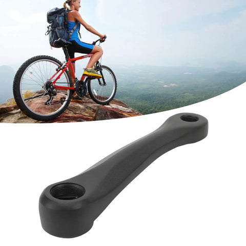 Lightweight 140mm Aluminum Diamond Hole Bike Crank Arm For Mid Drive EBikes Beefy Torque Durable Mountain Bike Crankset Replacement Part Easy Install Today, black crank arm close-up