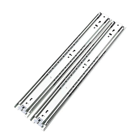Heavy Duty Industrial Drawer Slides Two Pack Three Section Self Locking Bearing Cabinet Rails for 51in 800mm Cabinets