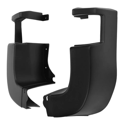 Upgrade Your 2015-2024 Ford Transit Passenger Van With This Awesome Rear Bumper Cover And Side End Cap Protection Kit., black ABS rear bumper side end caps
