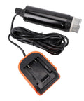 Workhorse Cordless Submersible Sump Pump With Zero Hassle Setup And Grab And Go Convenience Delivering Straight Up Reliable Power For Fast Pond Water Removal And Pool Cover Cleanup with battery charger.
