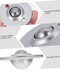Close-up of 3 Sets Premium Silver Caster Wheels With Heavy Duty Roller Ball Bearings showing corrosion-resistant design and craftsmanship.