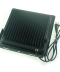Back view of Lit 50W UV LED Flood Light Blacklight For Curing Glue, Aquarium Glow, Fishing, Night Parties, And Art Projects 395nm-400nm 110V US Plug