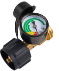 Universal Propane Tank Gauge For 5-20 Pound LP Tanks, Gas Level Indicator For Grill, Heater, RV Camper With QCC1 Type 1 Connection