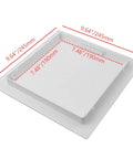 Rock Solid Abs Plastic Square Access Panel Door For Plumbing Walls, Heavy Duty Hinged Maintenance Cover, No Sweat Install Indoor Outdoor Utility Hole Lid Replacement Part, showing dimensions 9.64x9.64 inch.