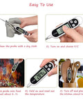 Digital Meat Thermometer For Cookin And BBQ With Long Probe, Instant Read, Hold Function, Auto Off After 10 Minutes instructions