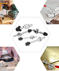 Two Pack Vertical Quick-Release Toggle Clamp With Rubber Pressure Tips, Heavy-Duty Carbon Steel Body, Easy Grip Handle