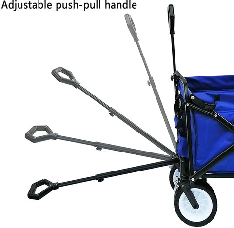 Heavy Duty Beach Trolley Foldable Cart For Beach Trips And Camping with adjustable push pull rod design handle