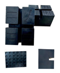 4Pcs Universal Jack Bracket Pads With Slot Design Pinch Weld Blocks For Car Chassis Protection, heavy duty rubber material, various angles.