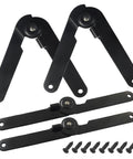 4 Pack 9 Inch 180 Degree Rotatable Lid Support Hinges For Cabinets And Furniture, Black Locking Folding Lid Hinges For Doors