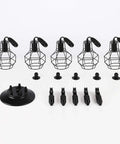 Components of Five Head Adjustable Industrial Pendant Light With Vintage Spider Design, DIY rustic chandelier parts shown
