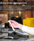 Plug And Chug Android 13 Handheld POS System With Integrated 58mm Thermal Printer printing shipping labels during order management.