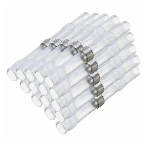 Top Shelf 250 Piece Kit With Four Heat Shrink Butt Connectors For Electrical Wire Splicing And Secure Seal Insulation Soldering Sleeves To Keep Your Cables Safe And Tidy, clear white wire connectors