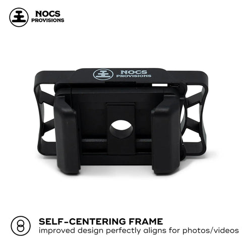 Smartphone Photo Rig II Attachment for Binoculars and Telescopes with self-centering frame for photo and video capturing.