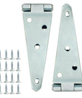 2 Pack 5 Inch Strap Hinges With Screws For Wood Gates Doors Cabinets Heavy Duty Tee Hinges Black Finish Corrosion Resistant Iron