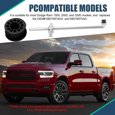 Heavy Duty Car Transmission Shift Linkage Grommet Bushing Kit With E Clips For Ram Transfer Case Repair, 2Pcs, Rubber