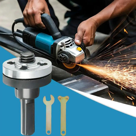 Conversion Angle Grinding Adapter Connecting Rod Kit For Electric Drill Grinders With Metal Lock Nut And Shank Mandrel Arbor Multicolor 2 Pack Easy Angle Adjustment For Precise Flexible Grinding shown with grinder and tools