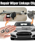 2 Pack Windshield Wiper Linkage Clips For Most Cars, Beefy Wiper Arm Repair Kit, Universal Windshield Wiper Linkage Clip, Wiper Motor Connection Clamp For A Smooth Long Lasting Wipe, manganese steel clips