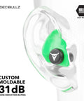 Custom Molded Earplugs With 31dB Noise Reduction Rating for Loud As Heck Environments Like Shooting Travel Swimming Work And Concerts in ear