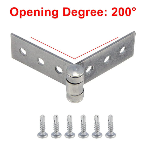 Heavy Duty Eight Piece Kit Of Three Inch Silver Folding Butt Hinges Cut From Genuine 304 Stainless Steel with 200 degree opening angle.