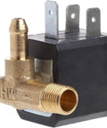 Heavy Duty Brass Solenoid Valve For Coffee Machines G1/8 Cannula Connection Normally Closed Ac 230V by top angle view.