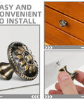 Pretty Dang Slick Antique Zinc Alloy Cabinet Drawer Pulls And Round Vanity Knobs For Kitchen Bathroom Bedroom Furniture Makeover Projects With High Quality Modern Classic Look, detailed view of floral knob with screws.