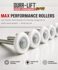 Heavy Duty Nylon Garage Door Rollers With Sealed 6200ZZ Bearings And 2 Inch Wheels crafted for a smooth ride with durable 4 inch stems.